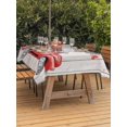 thumbnail image 2 of Outdoor Tablecloth with Umbrella Hole and Zipper, Valentines Day Rectangle Table Cloth 52x70 Inch Waterproof Tablecloth, Red Truck Rose Flowers Wooden Grain Picnic Table Cover for Patio Camping, 2 of 7