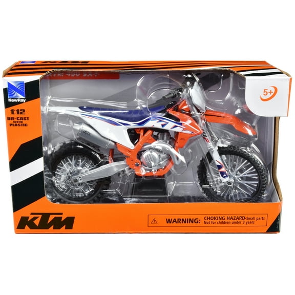 KTM 450 SX-F Dirt Bike Motorcycle Orange and White 1/12 Diecast Motorcycle Model by New Ray