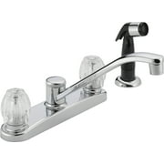 Peerless Core Two Handle Kitchen Faucet with Side Sprayer in Chrome