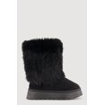 thumbnail image 3 of Women's Faux Fur Cuff Low Platform Boots, 3 of 6