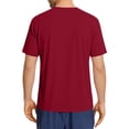 thumbnail image 4 of longantii Scrubs for Men Classic Fit Mens Scrubs Top V-Neck Short Sleeve Nursing Uniform Shirt with 4 Pockets,Side Slits Scrubs Wine XXL, 4 of 5
