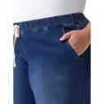 thumbnail image 5 of Gloria Vanderbilt Swan Series Women's Plus Drawstring Pull On Wide Leg Jeans, Sizes 0X-4X, 5 of 5