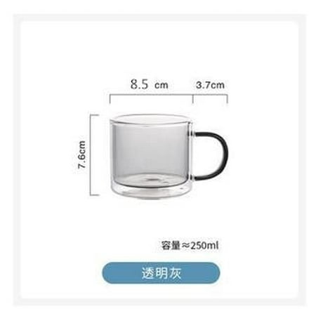 

250ml Wine Glasses Drinking Tumbler Whisy Vodka Cup Coffee Juice Water Cups Tea Creative Mug Double Bottom Glass Mugs for Home