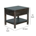 thumbnail image 5 of Nikay Side End Table- 1 Drawer- Shelf- Dark Brown Mindi Wood- 26 Inch, 5 of 5