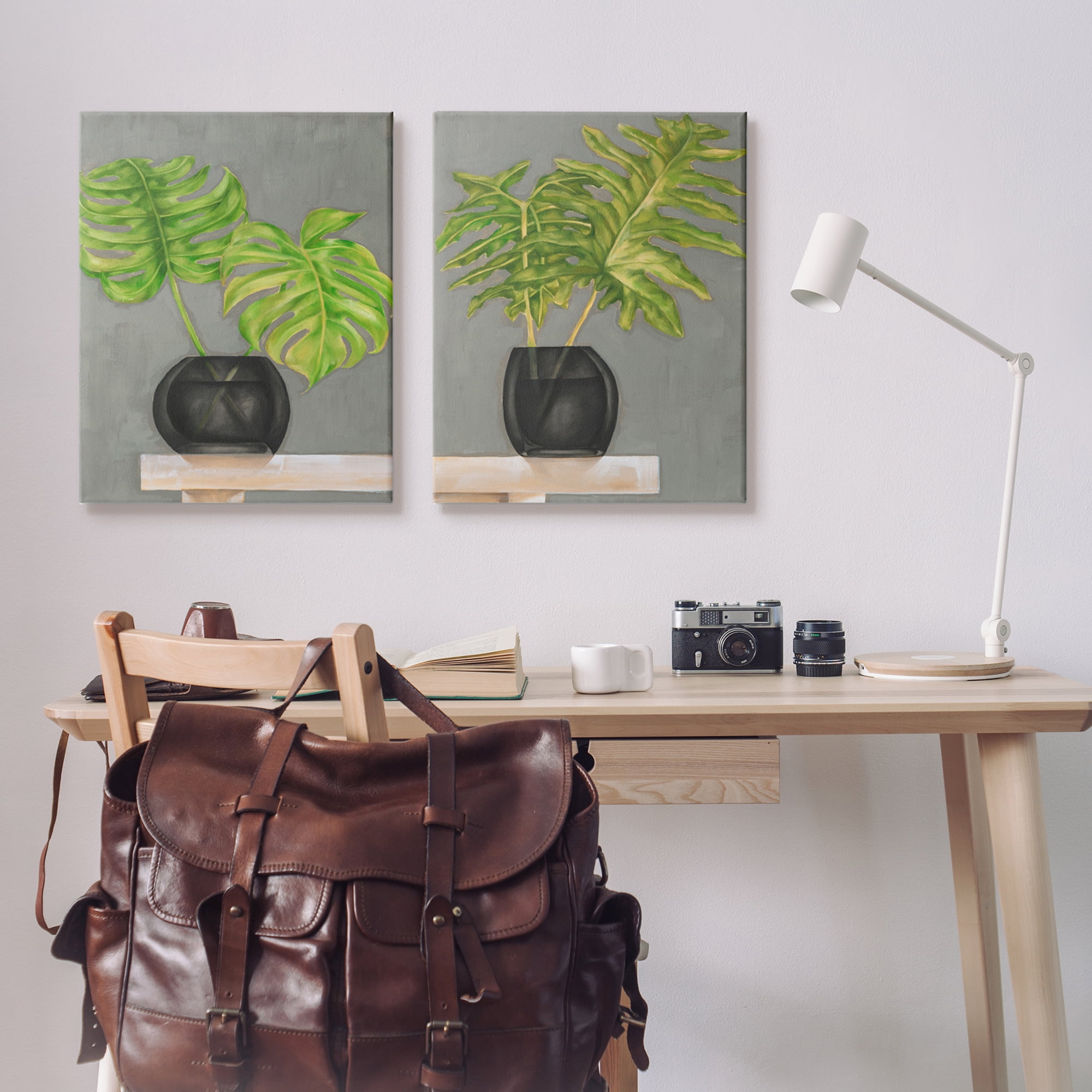 Stupell Indtries Tropical Plant Fronds Monstera Interior Still Life,24 x 30,Design by Jennifer Goldberger&nbsp;