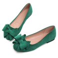 thumbnail image 3 of Zapatos planos TN TANGNEST para mujer con punta redonda con lazo verde, talla 40, 3 of 7