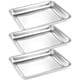 thumbnail image 1 of 3pcs horno de acero inoxidable bandeja para hornear restaurante comida comida para servir bandeja de barbacoa, 1 of 6