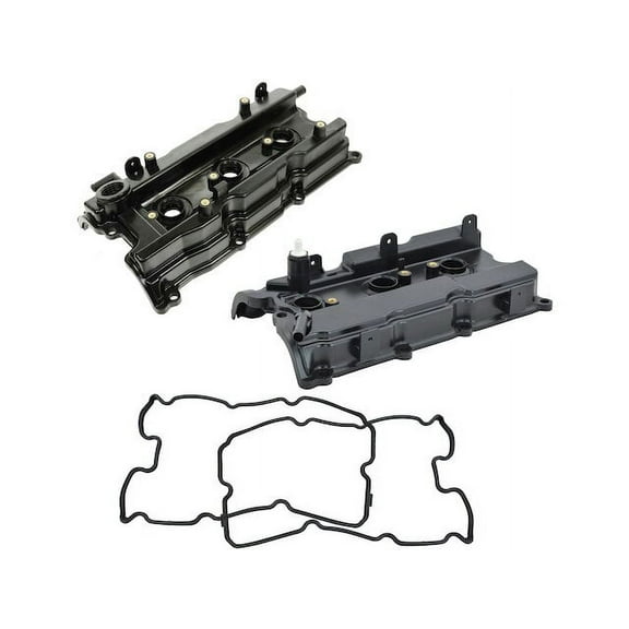 Engine Valve Cover Set 2 Piece Set - Compatible with 2002 - 2006 Nissan Altima 3.5L V6 2003 2004 2005