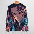 thumbnail image 3 of Demon Slayer Unisex Sweater Long Sleeve Round Neck Pullover Jumper Fall Winter Clothes Print Tops Blouse M, 3 of 6