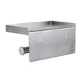 thumbnail image 5 of Toprema Toilet Paper Holder with Shelf Tissue Roll Hanger SUS304 Stainless Steel Rustproof Bathroom Hardware Screw Wall Mount or Self Adhesive - Silver, 5 of 7