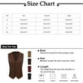thumbnail image 3 of Clearance! Ogiraw Vest Suit for Men Men's Leather Suit Vest Casual Western Vest Jacket Lightweight V Neck Dress Vest Waistcoats Promotion sale, 3 of 6
