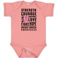 thumbnail image 3 of Inktastic Breast Cancer Awareness Strenght Courage Support Love Boys or Girls Baby Bodysuit, 3 of 5