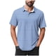 thumbnail image 2 of Blusa y camisa de manga corta con cuello vuelto para hombre, blusa de manga larga con solapa y botones estampados, blusa de poliéster para hombre, 2 of 5