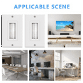 thumbnail image 6 of 4-Pack Brush Wall Plate with Single Gang Low Voltage Mounting Bracket Cable Pass Through Insert for Speaker Wire, 6 of 7
