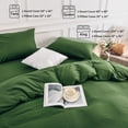 thumbnail image 3 of NEXHOME PRO Duvet Cover Set 100% Cotton Organic Jersey Knit - 2 Pieces Bedding Sets Soft Breathable Comforter Cover with Zipper Closure Twin Size, Olive Green (Comforter Not Included), 3 of 5