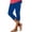 Blue, variant on Women's High Waisted Capri Leggings Skinny Fit Stretchy Workout Pants for Summer Yoga Running