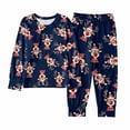 thumbnail image 2 of XEGLSBU Thermal Underwear for Kids 2 Piece Long Johns Girls Base Layer Top and Bottom Set, 2 of 8