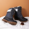 thumbnail image 3 of Pennysue Women's Waterproof Snow Booties Gray Warm Mid-Tube Winter Boots Size 8, 3 of 5