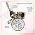 thumbnail image 5 of Wedding Bouquet Charm Walk Me Down Aisle Daddy Father Memorial White Keepsake Photo, 5 of 9