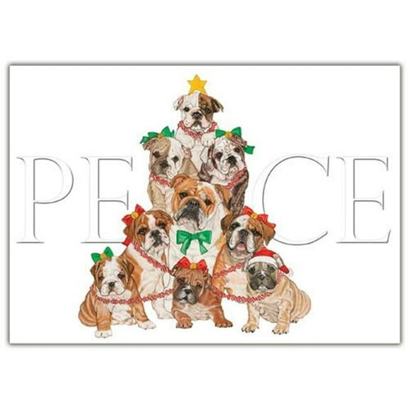 Pipsqueak Productions C552 Bull Dog Holiday Boxed Cards