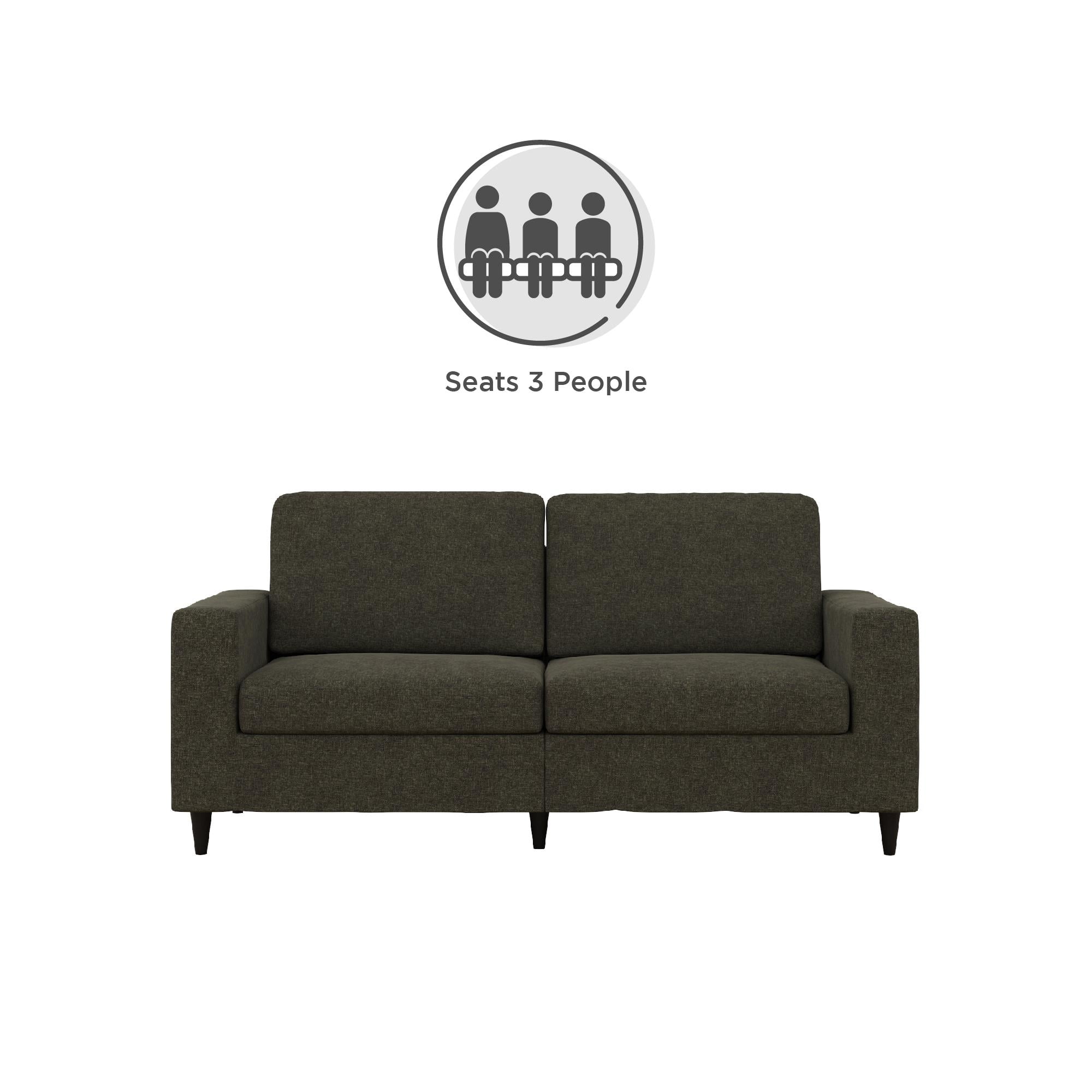 DHP Cooper 3 Seater Sofa, Gray Linen