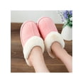 thumbnail image 5 of Rockomi Women Men Fuzzy Slipper Plush Lined Warm Shoes Home Slippers Womens Mens Lightweight Casual House Shoe Non-slip Fluffy Booties Pink US 6-7 Women, 5 of 8