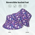 thumbnail image 2 of Yiaed Skull mushroom rainbow Print Reflective Stripe Bucket Hat Unisex Funny Outdoor Fisherman Cap Beach Sun Hat, 2 of 5
