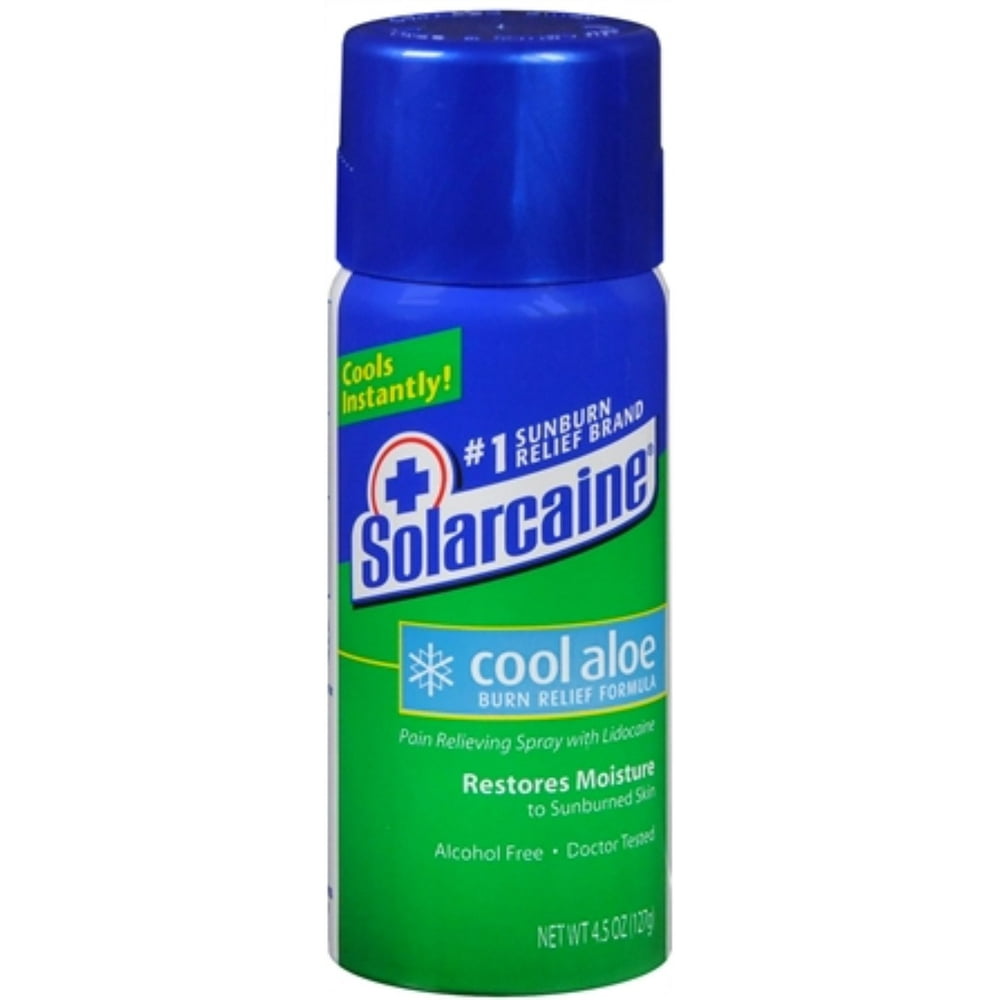6 Pack Solarcaine Cool Aloe Burn Relief Spray 4.50 oz