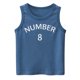 thumbnail image 1 of Gibobby Blusa Termica Niños pequeños, bebés, niños y niñas, número 8, chaleco sin mangas con cuello redondo, camisetas, camisetas, ropa para niños(Azul, 2-3 Años), 1 of 2