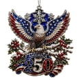 thumbnail image 2 of 250th Anniversary Christmas Ornament 2026, Patriotic Metal Hanging Keepsake for Christmas Tree, Wreath, Mantel and Holiday Decor(B), 2 of 6