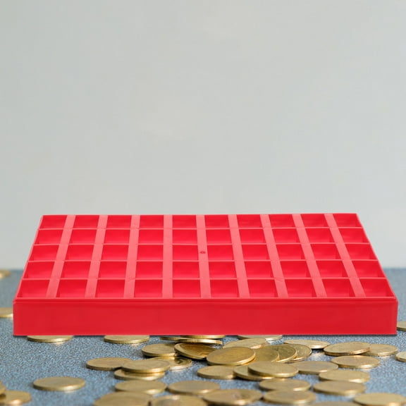 Soimiss Coin Organizer For Collectors Red Plastic 1Pack