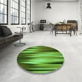 thumbnail image 4 of Ahgly Company Machine Washable Indoor Round Transitional Dark Forest Green Area Rugs, 5' Round, 4 of 7