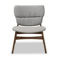 thumbnail image 3 of Baxton Studio Chaise d'Appoint en Bois Fini Gris et Brun Noyer, 3 of 10