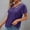 B127 Purple Womens Summer Tops Clearance Under $5, variant on Xqxayjr Summer Tops Tshirt for Womens Under $10 Loose Fit Short Sleeve Plus Size Tshirts Basic Plain V Neck Criss Cross Trendy Spring Tunics Birthday Gifts