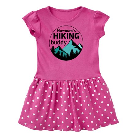

Inktastic Mawmaw s Hiking Buddy with Mountains and Trees Gift Toddler Girl Dress