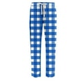 thumbnail image 5 of Zimjoy Mens Plaid Sleep Pant Elastic Waist Cozy Flannel Pajama Pants Lightweight Drawstring Soft Pj Pants Casual Warm Sleepwear Sleep Bottom with Pockets, Light Blue 2XL, 5 of 6