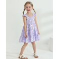 thumbnail image 2 of Vestido DeeFant para niños pequeños, 4-5T, verano, con mangas con estampado floral, 2 of 9