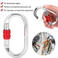 thumbnail image 5 of 3 Piezas Mosquetones Grandes de 25 KN, de Seguridad Resistente, de Acero Inoxidable, para Escalada, Rappel, Hamacas y Perros., 5 of 5