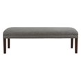 thumbnail image 1 of Home Fare Nailhead Trim Upholstered Bench in Gray, 1 of 2
