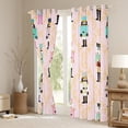 thumbnail image 3 of Castle Fairy Cartoon Nutcracker Girl Black Out Curtains,Geometric Plaid Curtains Pack of 2 (42x63 Each),Merry Christmas Bedroom Curtains,Breathable Home Decor, 3 of 6