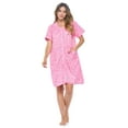 thumbnail image 2 of Casual Nights Women's Snap front House Dress Short Sleeve Woven Duster Housecoat Lounger Sleep Dress, 2 of 5