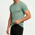 thumbnail image 3 of Luvrsol Big and Tall Men's T-shirts Solid Crew Neck Moisture Wicking Tops Short Sleeve Relaxed Fit Casual Tee S-4XL, 3 of 6