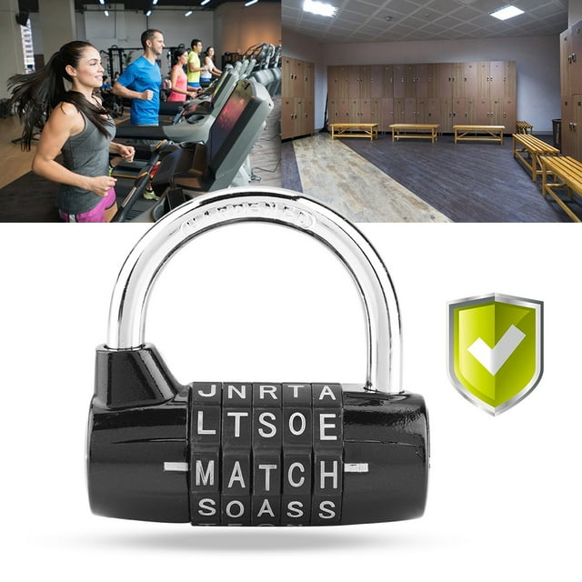 Qiilu Security Code Lock,5 Dial Digit Code Combination Padlock Travel Suitcase Gym Locker Security Password Lock,Padlock