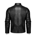 thumbnail image 3 of Motorcycle Stand Collar PU Leather, Outerwear Jacket (Men's), 3 of 13