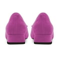 thumbnail image 4 of YDN Women Fashion Block Low Heel Loafers Slip On Square Toe Tassel Fringed Pumps Dressy Party Office Daily Shoes Size 5 Violet, 4 of 4