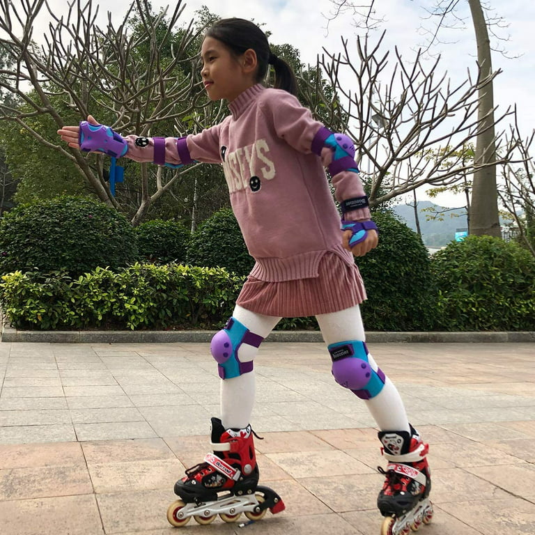 Bosoner Kids Skate Cycling Protective Gear Set Wrist Elbow Knee Guard Pads