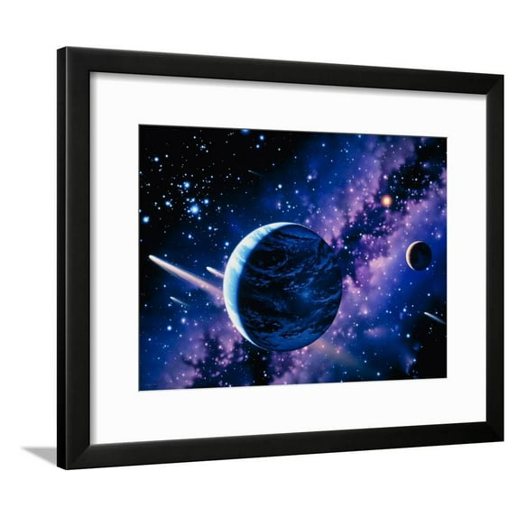 Artwork of Comets Passing the Earth, Framed Art Print Wall Art by Joe Tucciarone Sold by Art.Com