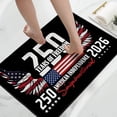 thumbnail image 5 of 250 Anniversary USA Door Mat, 23x16 Inch Patriotic Vintage Flags Stars Anniversary Red Washable Low Profile Back Doormat USA 250th Anniversary Merchandise Entrance Decor, 5 of 5