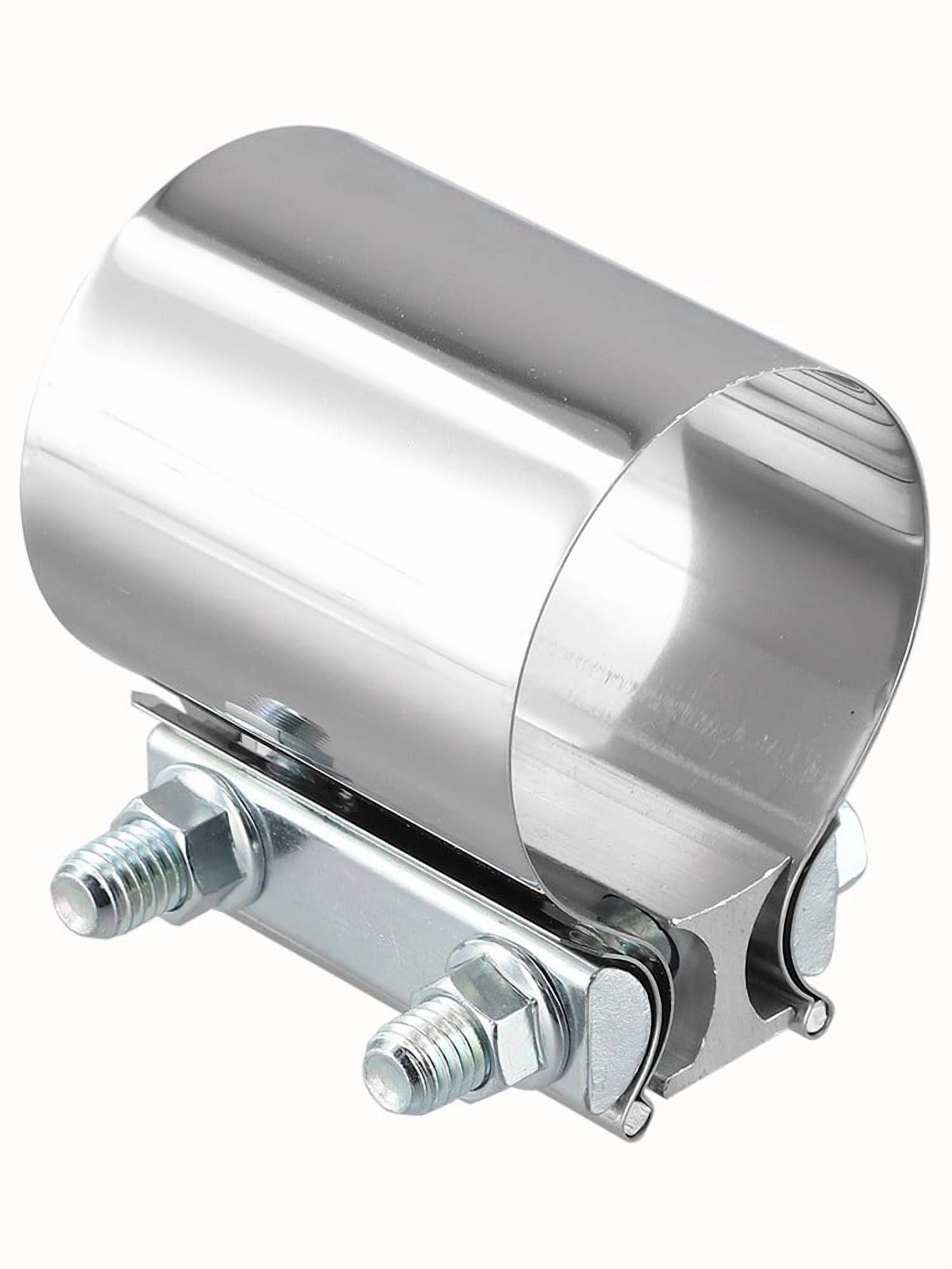 RANMEI 1Pc 304 Stainless Steel Butt Joint Band Muffler Exhaust Pipe Clamp Sleeve 2/2.25/2.5/2.75/3/4 Inch Exhaust Clamp