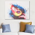 thumbnail image 3 of Chromatic Half-Face Canvas Wall Art Modern Home Decor Painting Picture Print, Unframed, 3 of 6